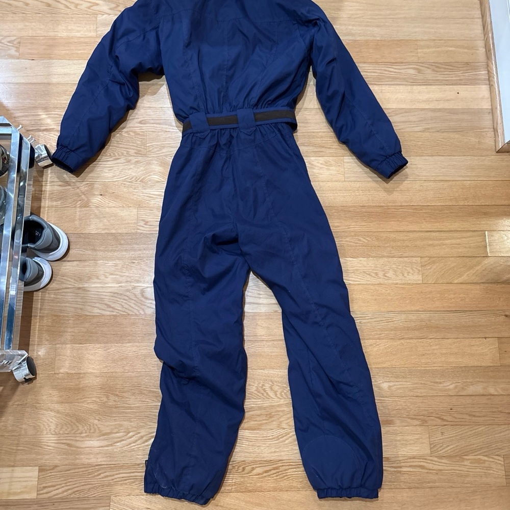 Overmeyer women’s 6 tall purple Snowsuit with hood, belt, detachable fur collar - Picture 3 of 15